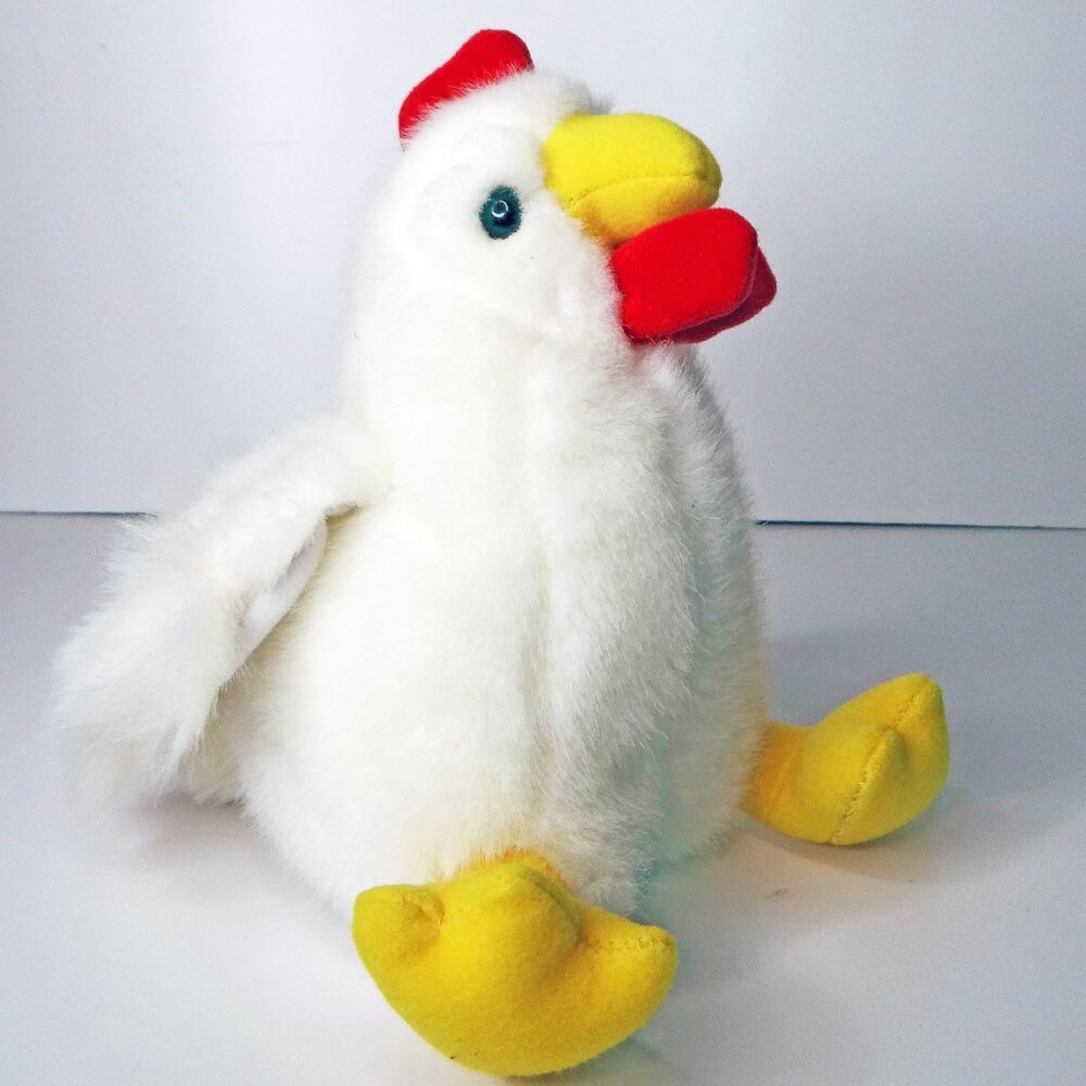 Vintage American WEGO White Chicken Stuffed Animal New Old Stock #2166 Fiesta